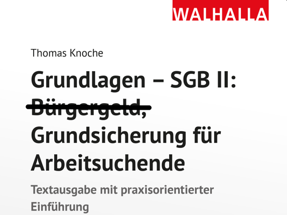 Buchcover mit durchgeestrichenem Wort "Bürgergeld